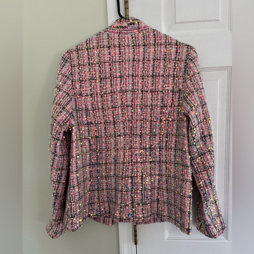 Chic Pink Sequin Blazer - image 5